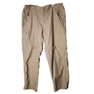 REI Convertible Hiking Pants Womens 16W Khaki Zip Off Legs UPF 50+ Gorpcore Hike